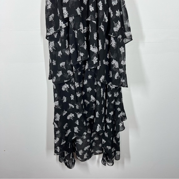 Maje Floral Off The Shoulder High Low Dress Size 38 or US Medium - Picture 6 of 12